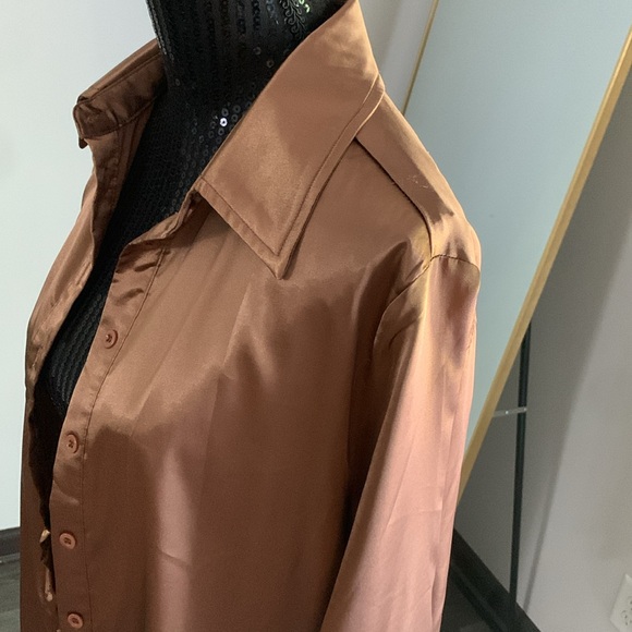 Brown Long Sleeve Shirt-PLT - Picture 12 of 14